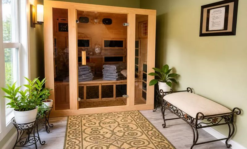 The full-spectrum far infrared sauna cabin at Lotus and Light