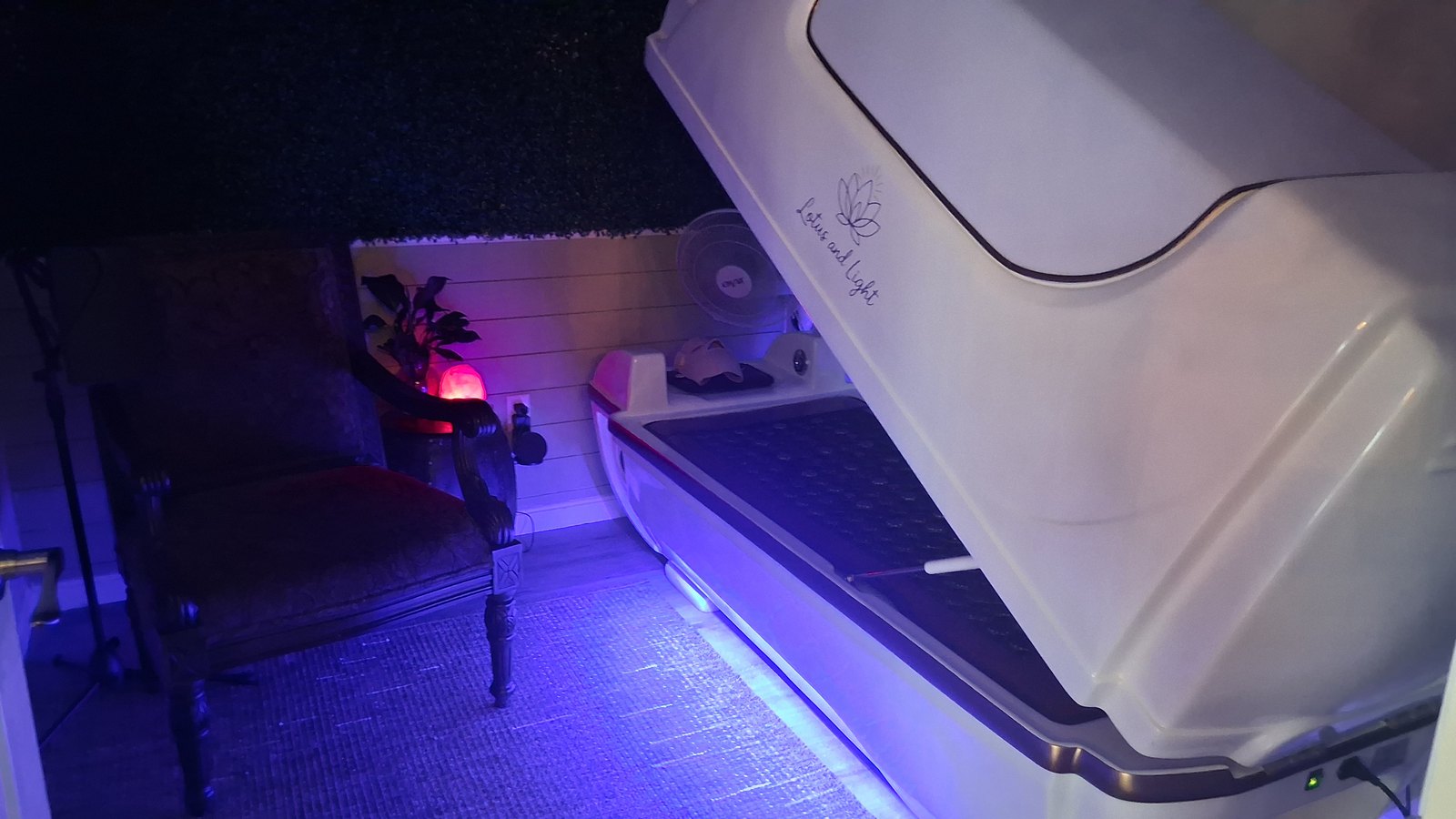 The NOVA 2 red light therapy pod at Lotus and Light Wellness Center