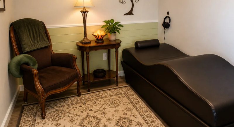 The vibroacoustic therapy bed at Lotus and Light